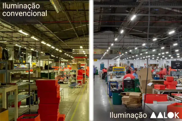 Iluminação eficiente para turnos longos de trabalho